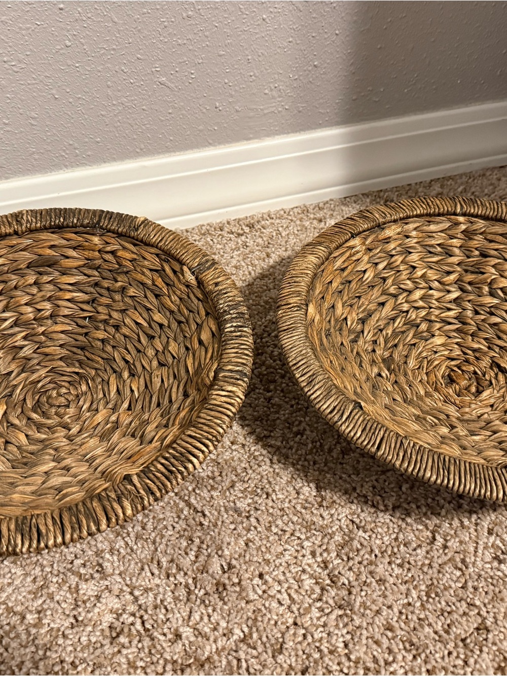 Handwoven Natural Seagrass Decorative Bowl - Set of 2
